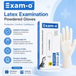 Exam-o Latex Examination Powdered Gloves Medium Features - Zen Enterprise
