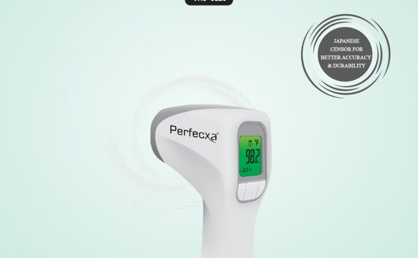 Perfecxa VHS-0220 Infrared Forehead Thermometer Front View - Zen Enterprise