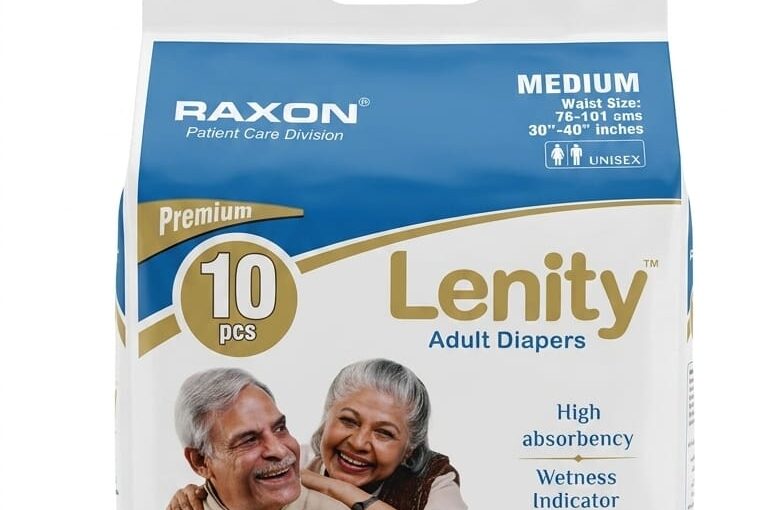 Raxon Lenity Premium Adult Diapers Medium Size Front Pack - Zen Enterprise